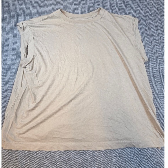 a new day Tops - A New Day Tan Beige Cotton Modal Muscle Tee Sleeveless Shirt XXL Relaxed Fit